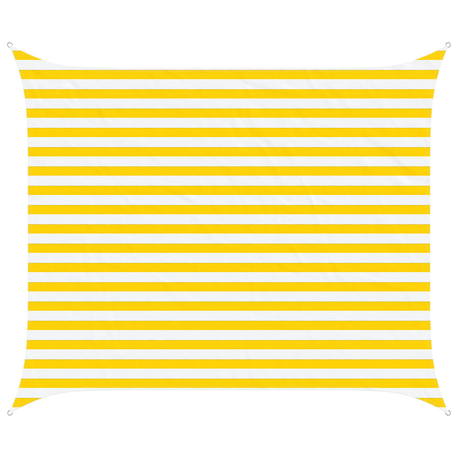 Zonneschaduwzeil Geel en Wit 2,5 x 3 m 100% Polyester Oxford