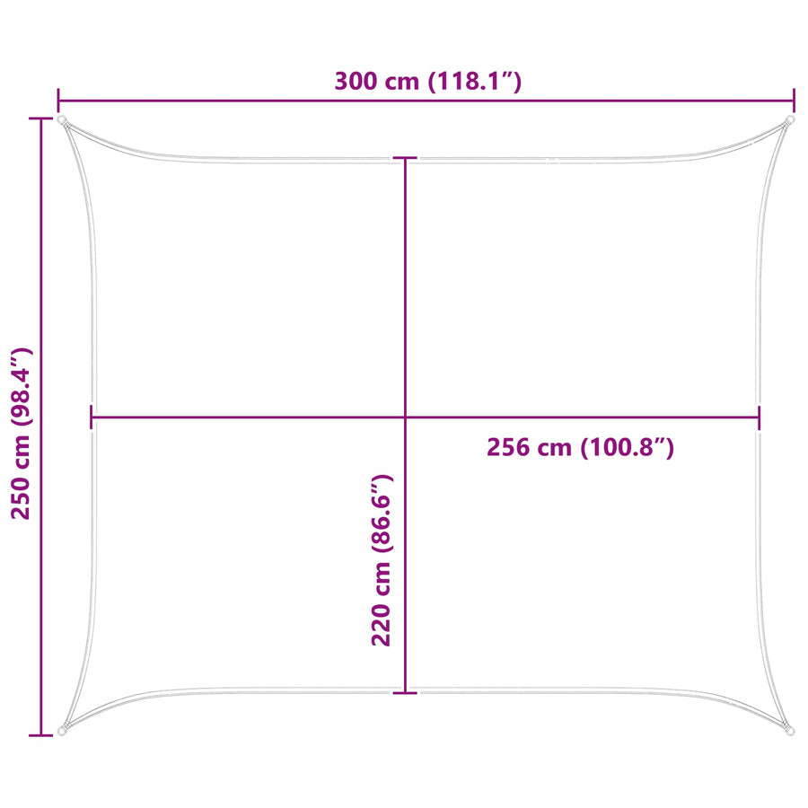 Zonneschaduwzeil Geel en Wit 2,5 x 3 m 100% Polyester Oxford