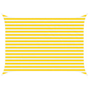 Zonneschermzeil 3,5 x 2,5 m geel wit polyester