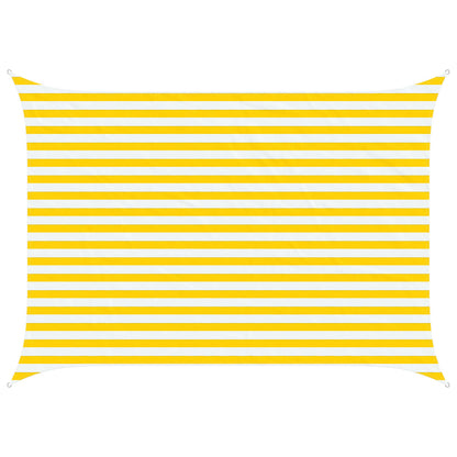 Zonneschaduwzeil Geel en Wit 3,5 x 2,5 m 100% Polyester Oxford