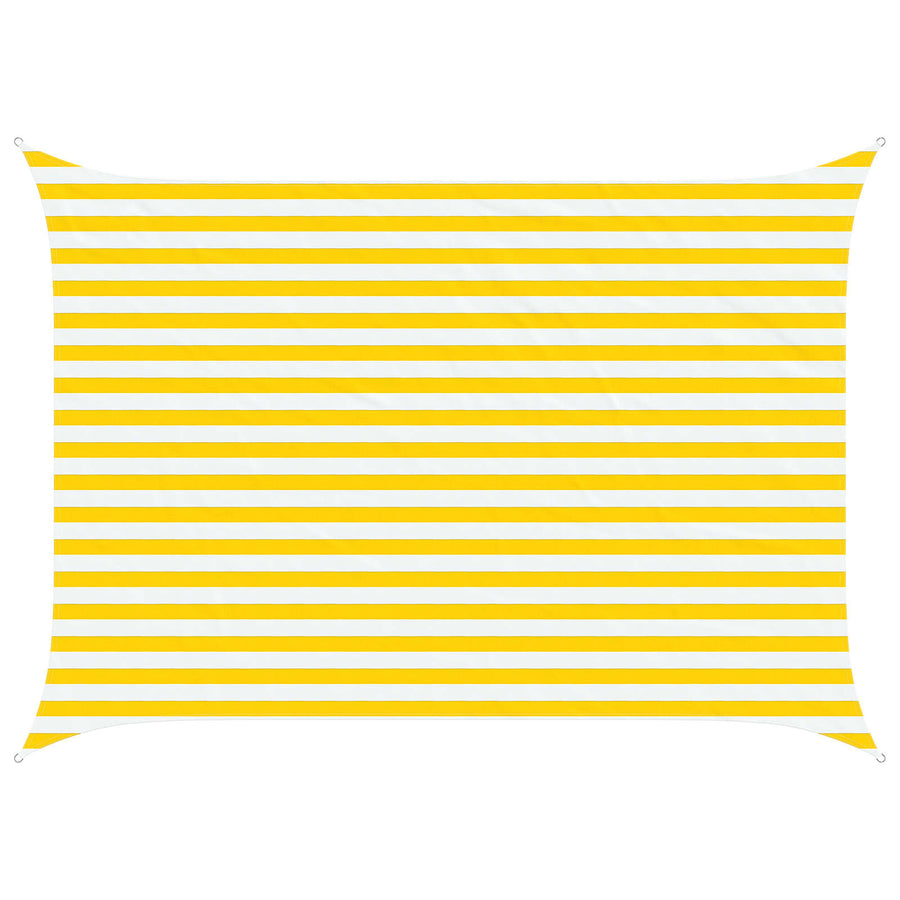 Zonneschaduwzeil Geel en Wit 3,5 x 2,5 m 100% Polyester Oxford