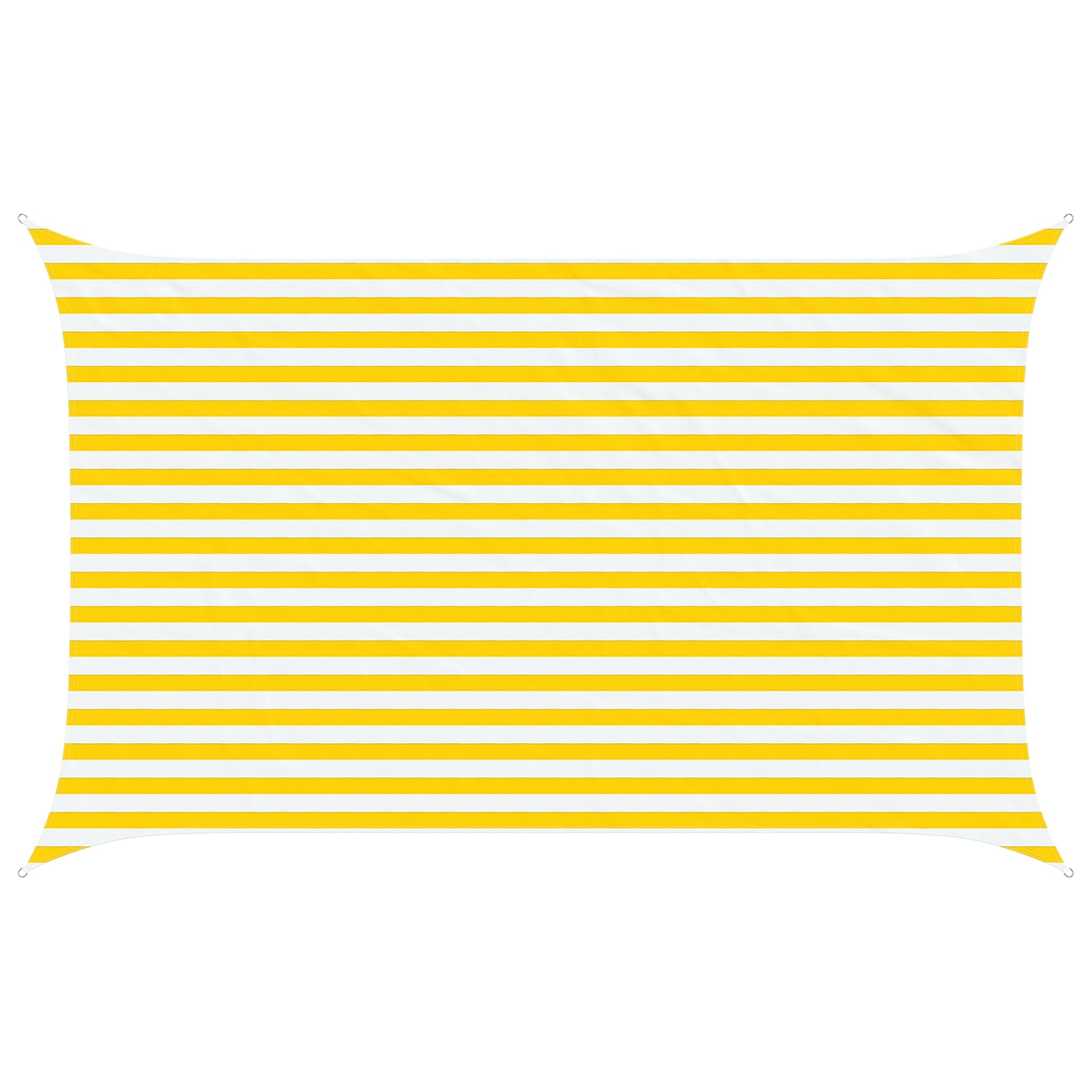 Zonneschaduwzeil Geel en Wit 4 x 2,5 m 100% Polyester Oxford
