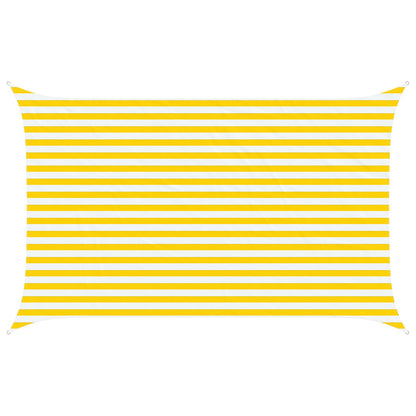 Zonneschaduwzeil Geel en Wit 4 x 2,5 m 100% Polyester Oxford