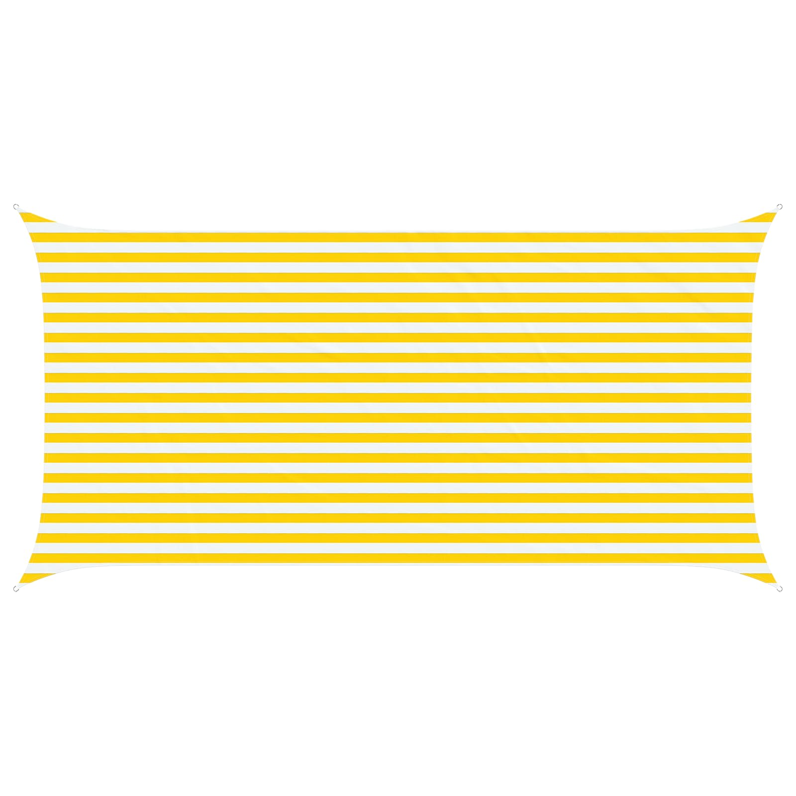Zonneschaduwzeil Geel en Wit 5 x 2,5 m 100% Polyester Oxford