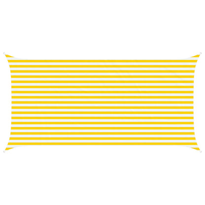 Zonneschaduwzeil Geel en Wit 5 x 2,5 m 100% Polyester Oxford