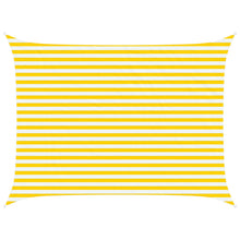 Zonneschaduwzeil Geel en Wit 4 × 3 m 100% Polyester Oxford