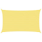 Sun Shade Sail Yellow and White 5 x 3 m 100% Polyester Oxford