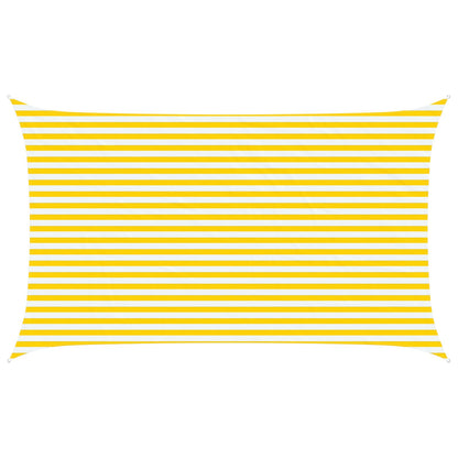 Zonneschaduwzeil Geel en Wit 5 x 3 m 100% Polyester Oxford