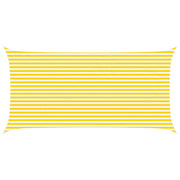 Zonnescherm 6 x 3 m geel wit polyester
