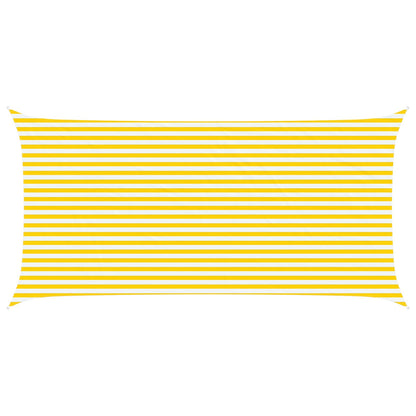 Zonneschaduwzeil Geel en Wit 6 x 3 m 100% Polyester Oxford