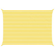 Zonnescherm zeil 5 x 3,5 m geel wit polyester