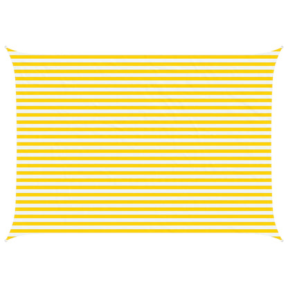 Zonneschaduwzeil Geel en Wit 5 × 3,5 m 100% Polyester Oxford