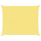 Zonnedoek 5 x 4 m geel wit polyester