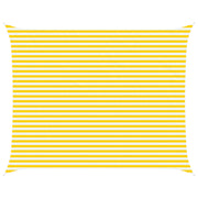 Zonnedoek 5 x 4 m geel wit polyester