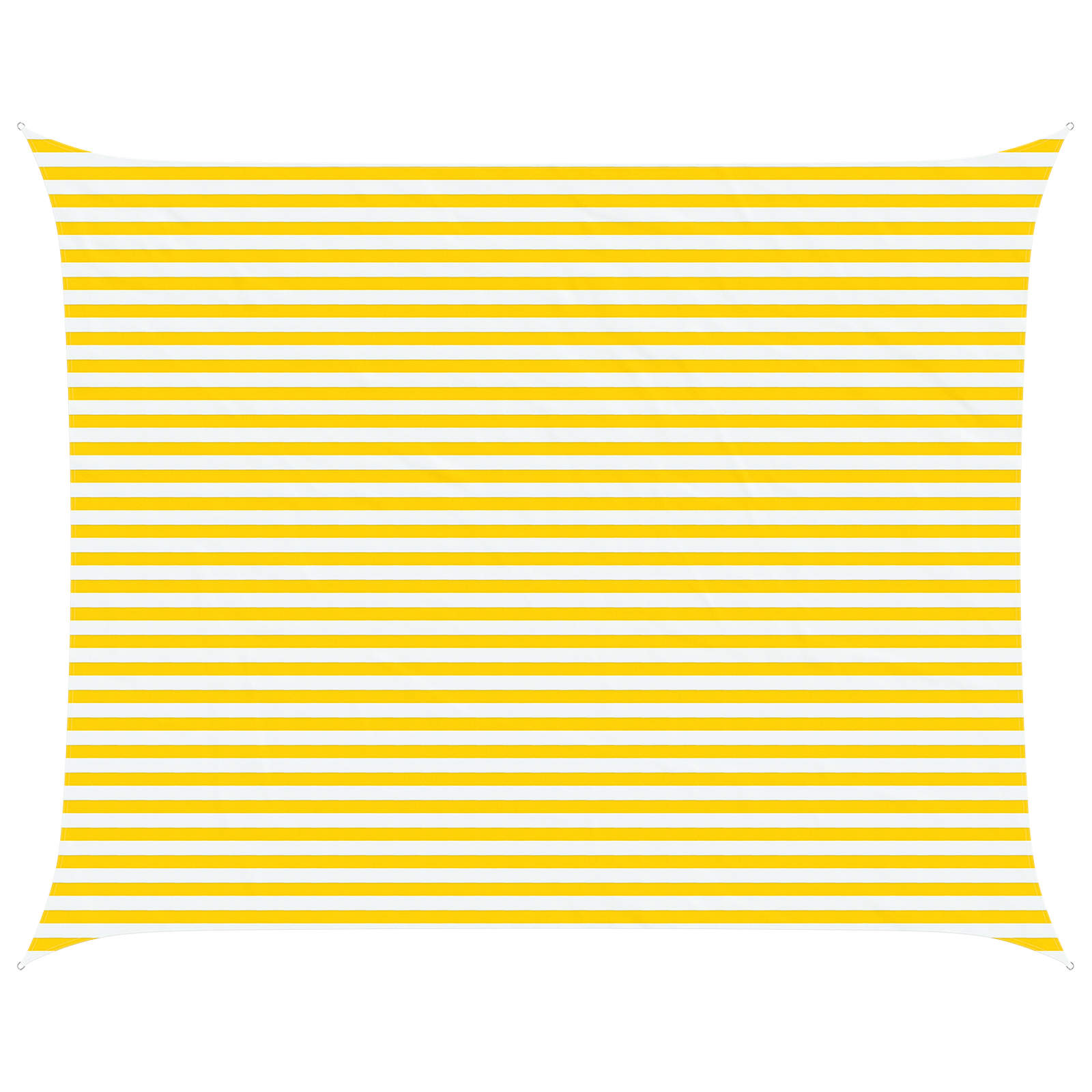Zonneschaduwzeil Geel en Wit 5 x 4 m 100% Polyester Oxford
