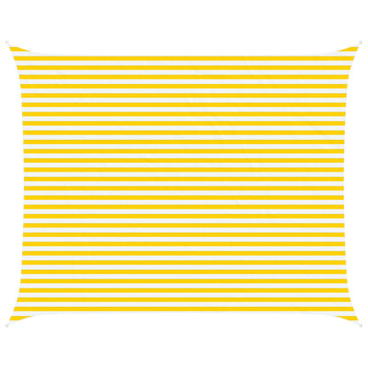Zonneschaduwzeil Geel en Wit 5 x 4 m 100% Polyester Oxford