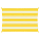 Zonnescherm 6 x 4 m geel wit polyester
