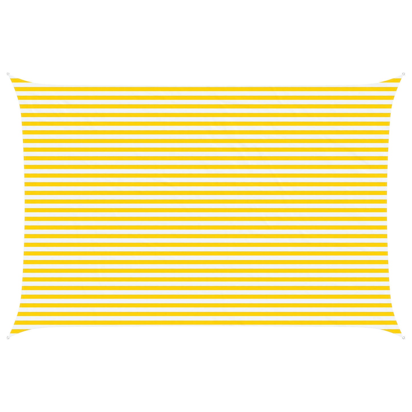 Zonneschaduwzeil Geel en Wit 6 x 4 m 100% Polyester Oxford