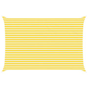 Zonnescherm 6 x 4 m geel wit polyester