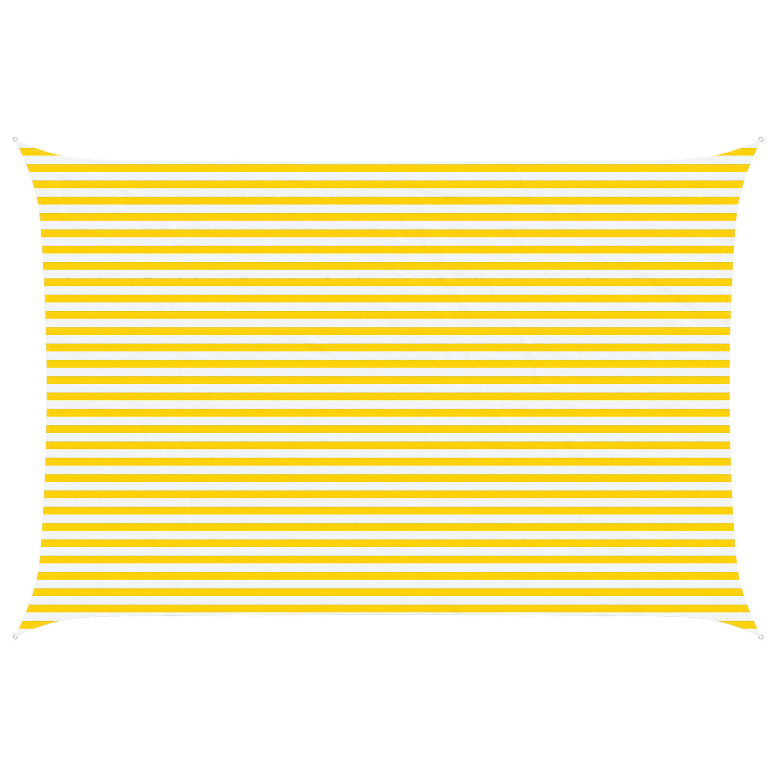 Zonneschaduwzeil Geel en Wit 6 x 4 m 100% Polyester Oxford