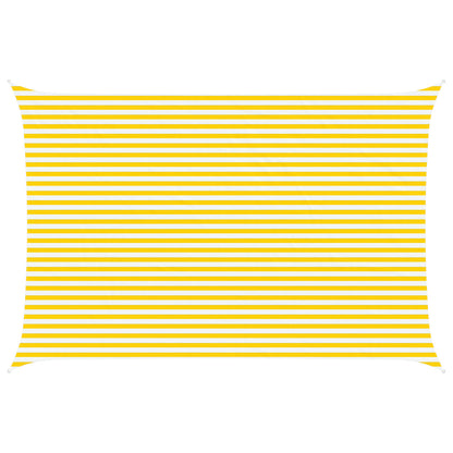 Zonneschaduwzeil Geel en Wit 6 x 4 m 100% Polyester Oxford