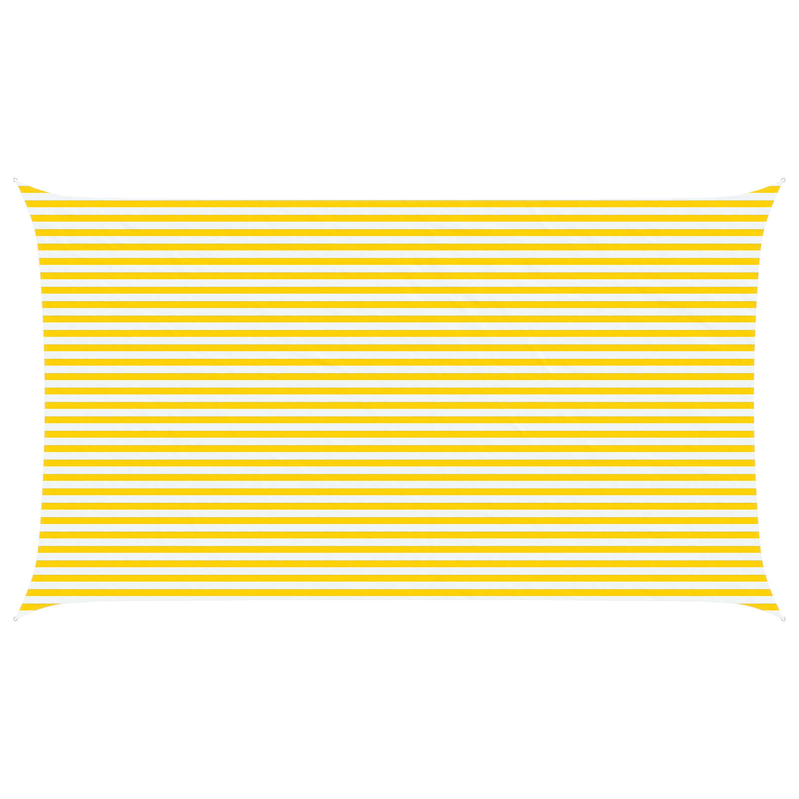 Zonneschaduwzeil Geel en Wit 7 x 4 m 100% Polyester Oxford
