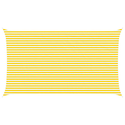 Zonneschaduwzeil Geel en Wit 7 x 4 m 100% Polyester Oxford