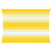 Zonnescherm zeil 7 x 5 m geel wit polyester