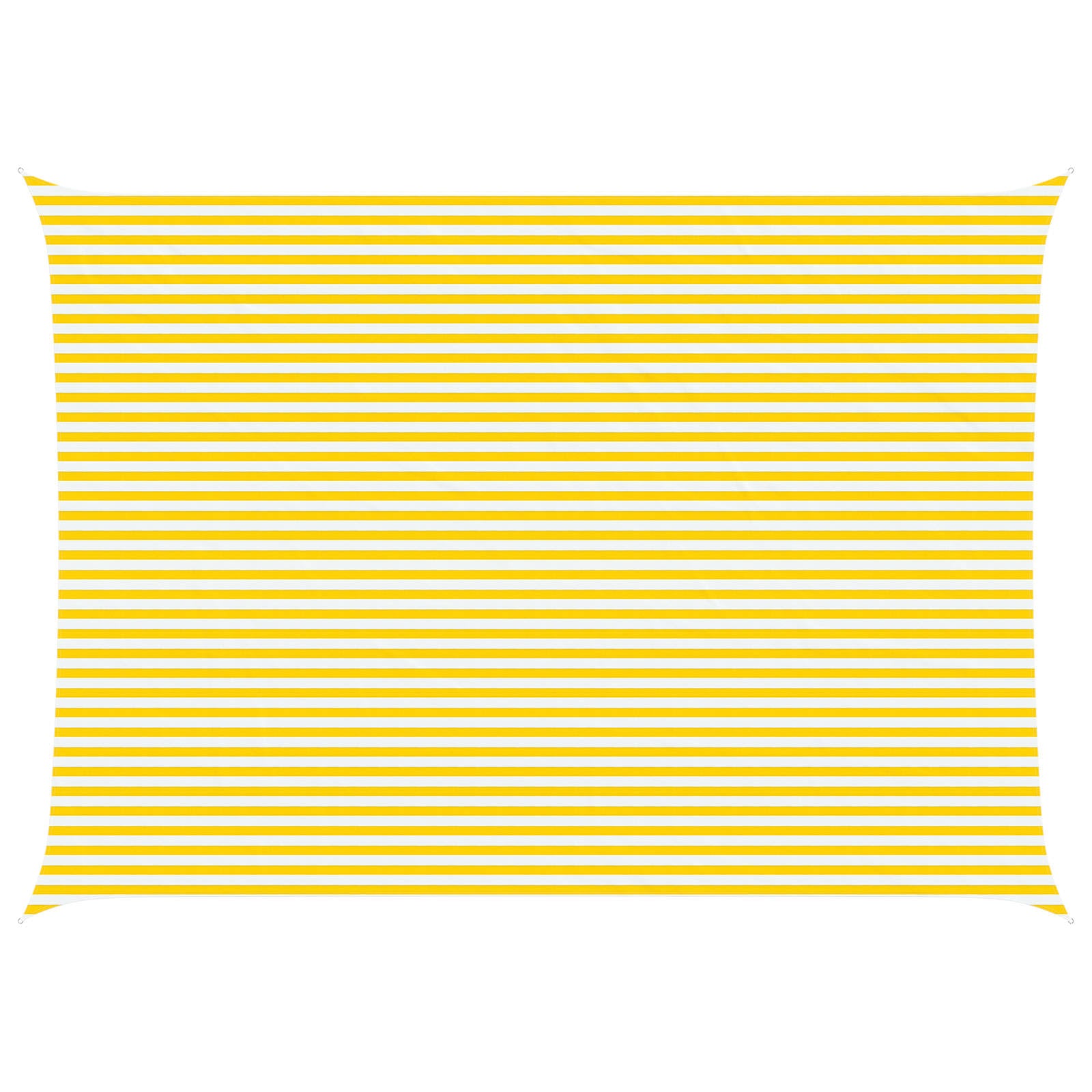 Zonneschaduwzeil Geel en Wit 7 x 5 m 100% Polyester Oxford