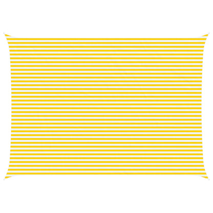 Zonneschaduwzeil Geel en Wit 7 x 5 m 100% Polyester Oxford