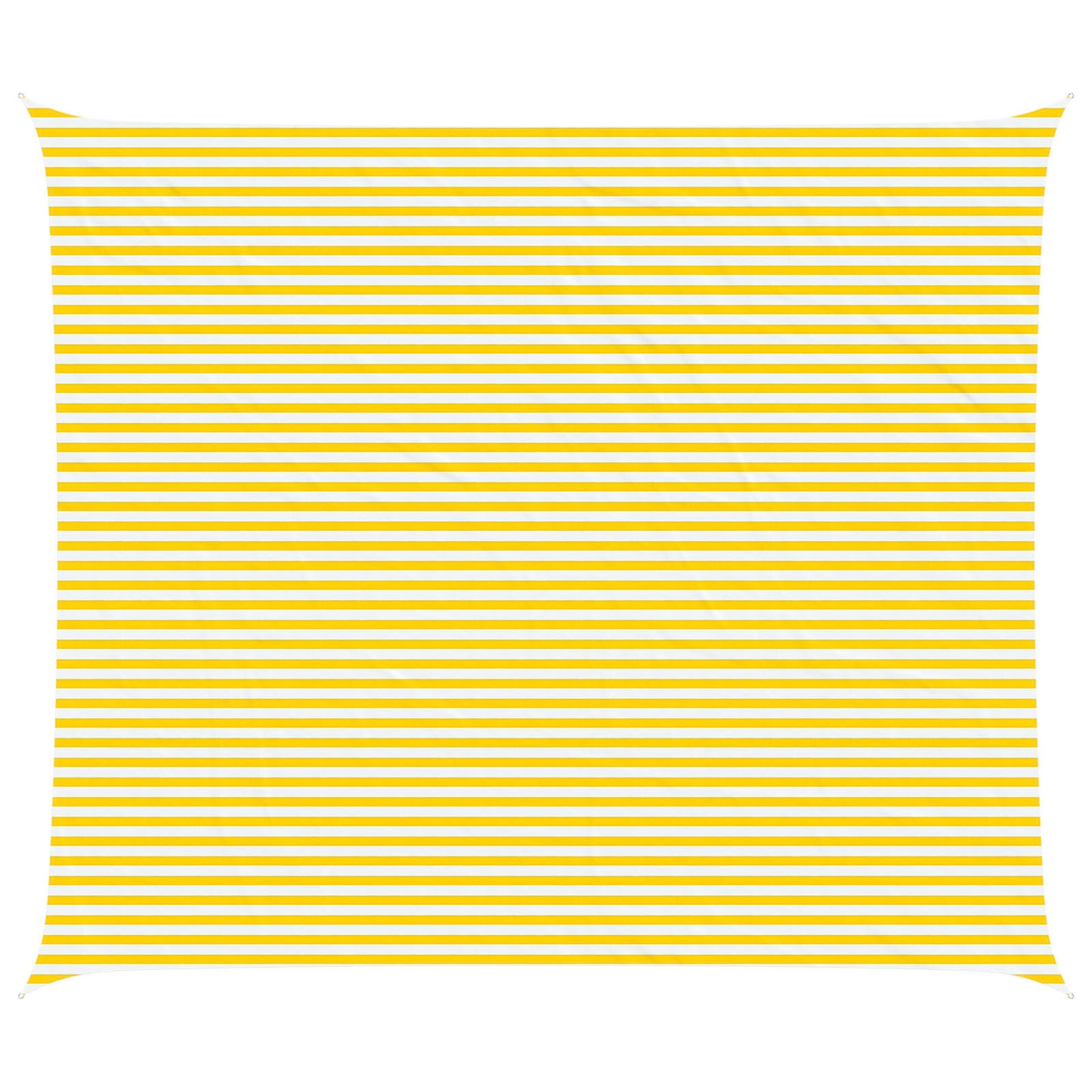 Zonneschaduwzeil Geel en Wit 7 x 6 m 100% Polyester Oxford