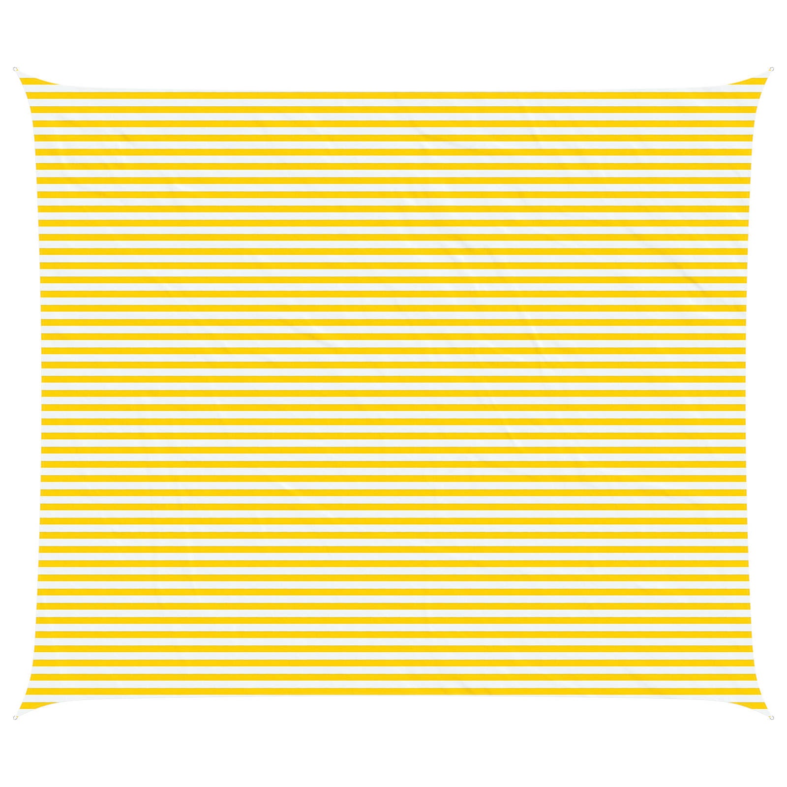 Zonneschaduwzeil Geel en Wit 7 x 6 m 100% Polyester Oxford