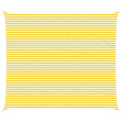 Zonneschaduwzeil Geel en Wit 7 x 6 m 100% Polyester Oxford