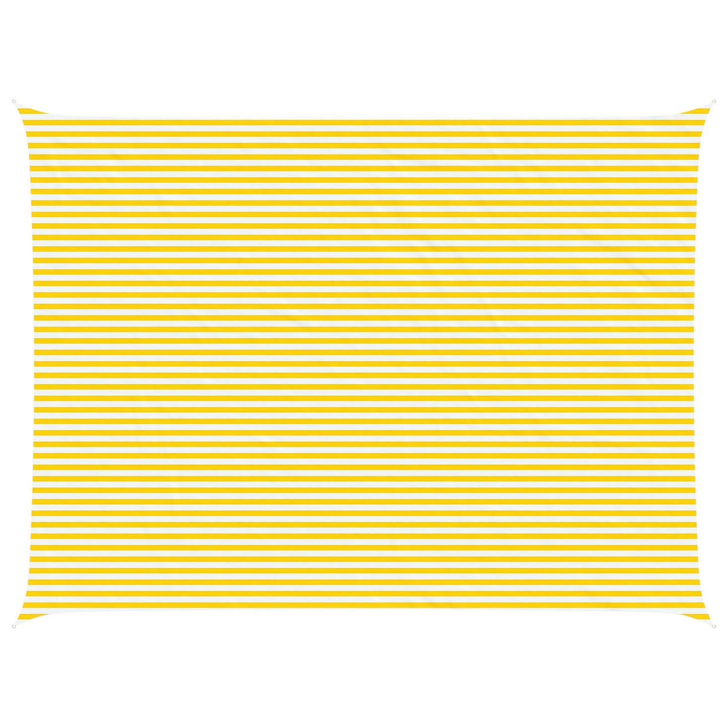 Zonneschaduwzeil Geel en Wit 8 x 6 m 100% Polyester Oxford