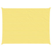 Sun Shade Sail Yellow and White 8 x 6 m 100% Polyester Oxford