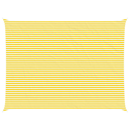 Zonneschaduwzeil Geel en Wit 8 x 6 m 100% Polyester Oxford