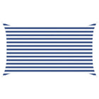 Zonneschermzeil 3,5 x 2 m blauw wit polyester