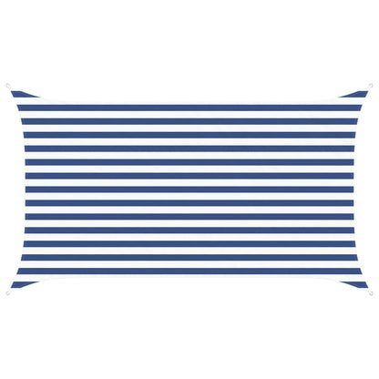 Zonneschaduwzeil Blauw en Wit 3,5 x 2 m 100% Polyester Oxford