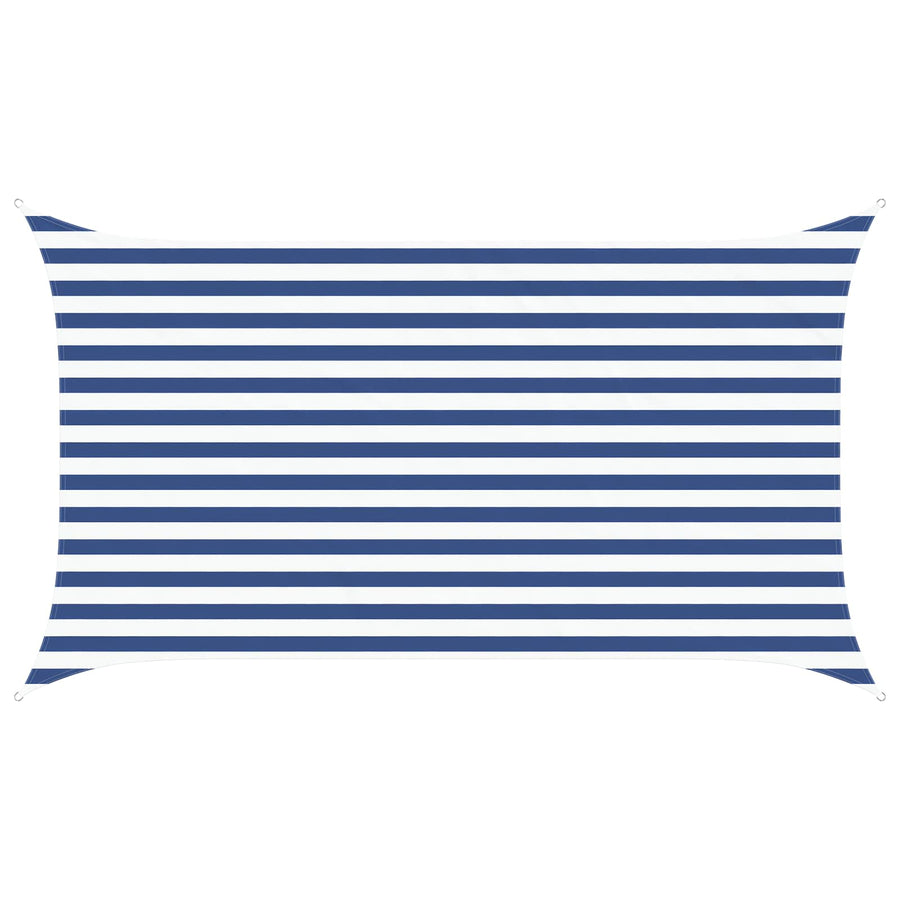 Zonneschaduwzeil Blauw en Wit 3,5 x 2 m 100% Polyester Oxford