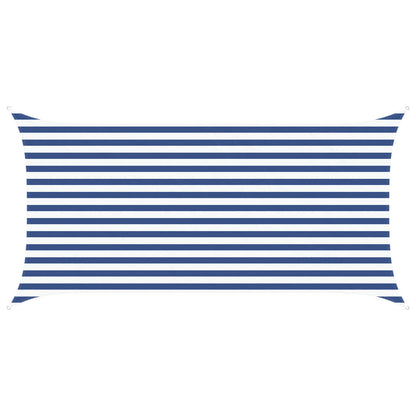 Zonneschaduwzeil Blauw en Wit 4 x 2 m 100% Polyester Oxford