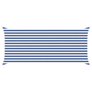 Zonnescherm 4,5 x 2 m blauw wit polyester