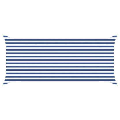 Zonneschaduwzeil Blauw en Wit 4,5 x 2 m 100% Polyester Oxford