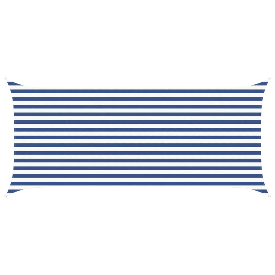 Zonneschaduwzeil Blauw en Wit 4,5 x 2 m 100% Polyester Oxford