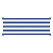 Zonnescherm zeil 5 x 2 m blauw wit polyester