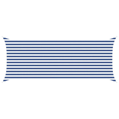 Zonneschaduwzeil Blauw en Wit 5 x 2 m 100% Polyester Oxford