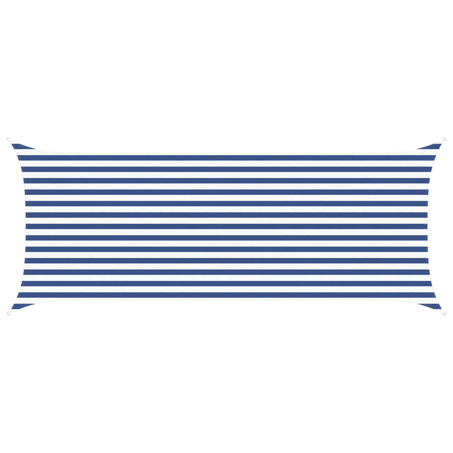 Zonneschaduwzeil Blauw en Wit 5 x 2 m 100% Polyester Oxford