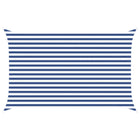 Zonnescherm 4 x 2,5 m blauw wit polyester