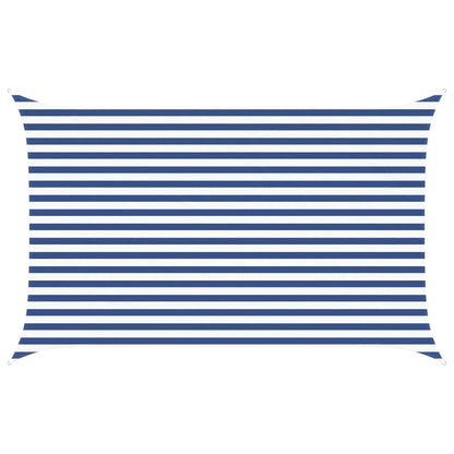 Zonneschaduwzeil Blauw en Wit 4 x 2,5 m 100% Polyester Oxford
