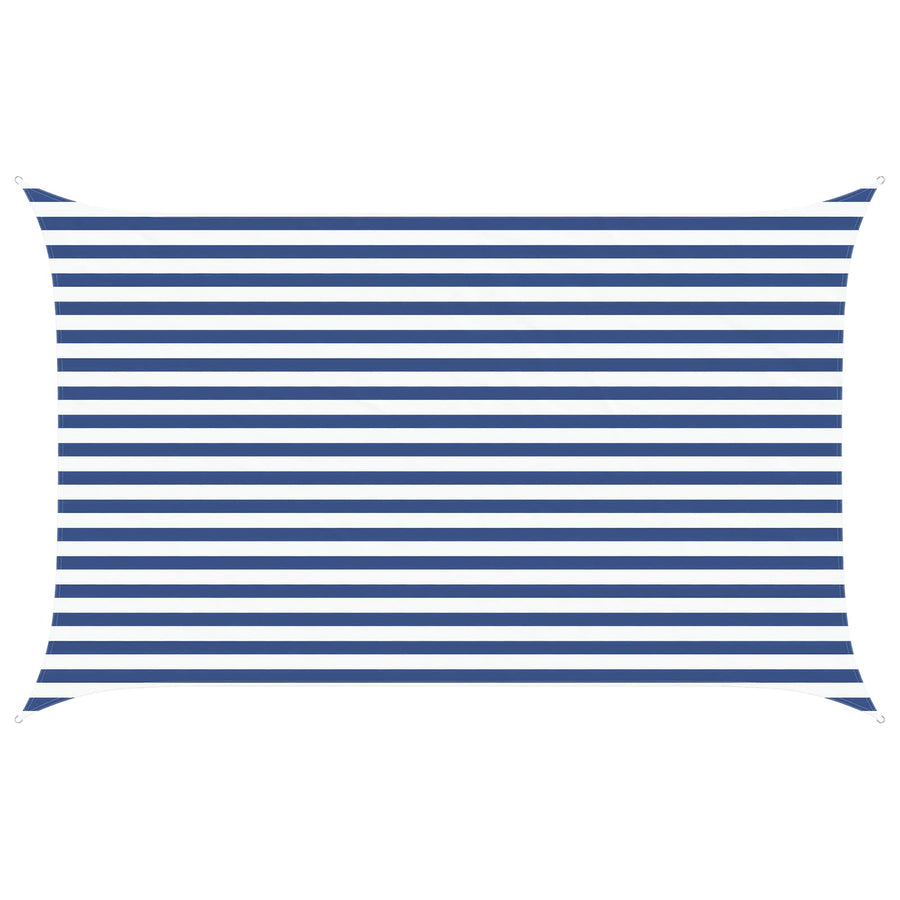 Zonneschaduwzeil Blauw en Wit 4 x 2,5 m 100% Polyester Oxford