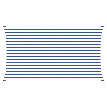 Zonneschaduwzeil Blauw en Wit 4,5 x 2,5 m 100% Polyester Oxford